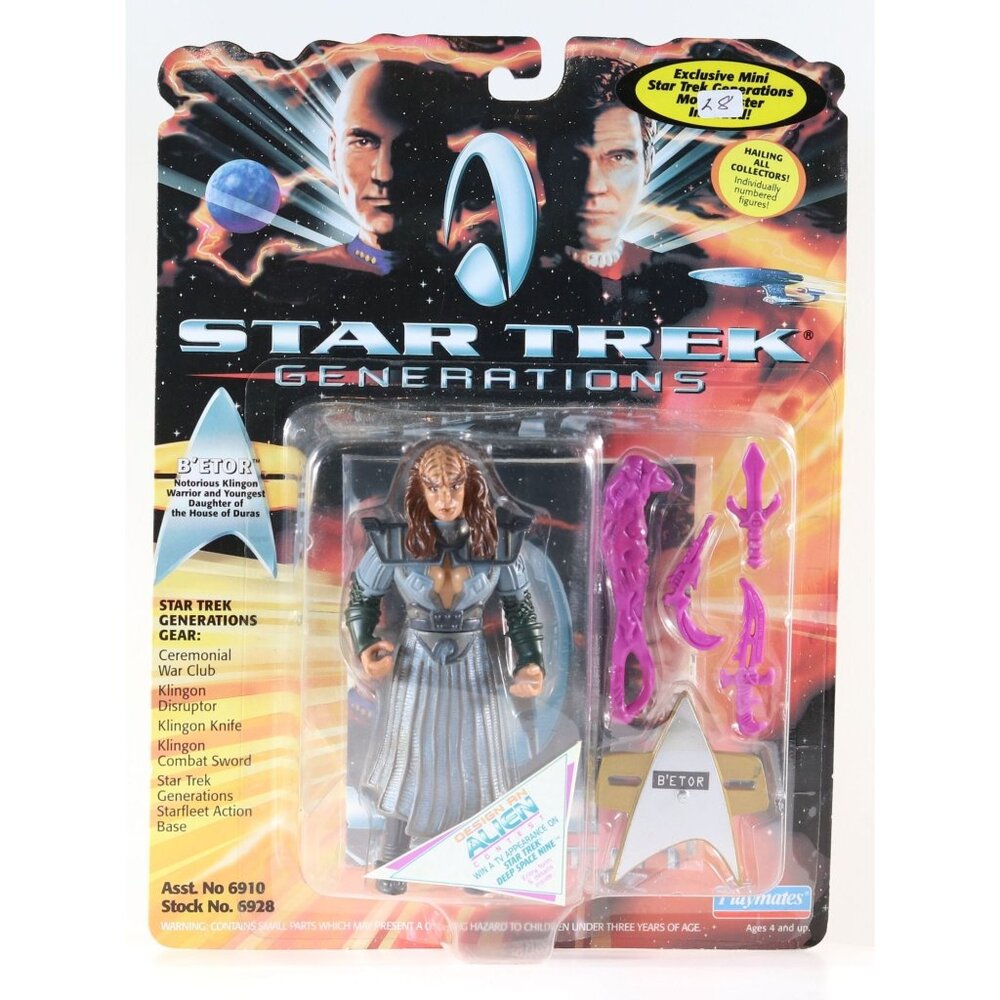 Star Trek Generations B' Etor Notorious Klingon Warrior Action Figure 1994